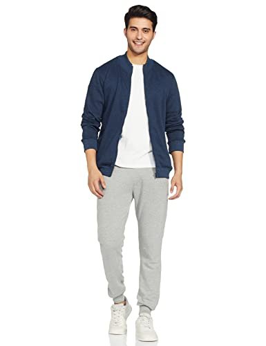 Symbol Men's Cotton Blend High Neck Fleece Regular Fit Sweatshirt Iris Navy Mel Large - Image 3