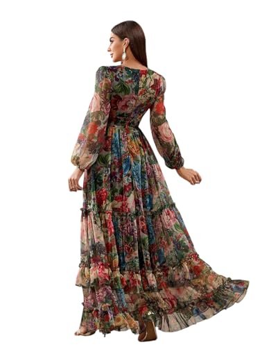 LITZO Dress for Women || Western Dresses for Women || One Piece Maxi Dress (L-30-L) Yellow - Image 7