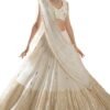Georgette Girl's Fashion Hub's Off White Color Bridal Semi-Stitched Lehenga Choli With Dupatta Set For Wedding, Party, Evening, Free Size