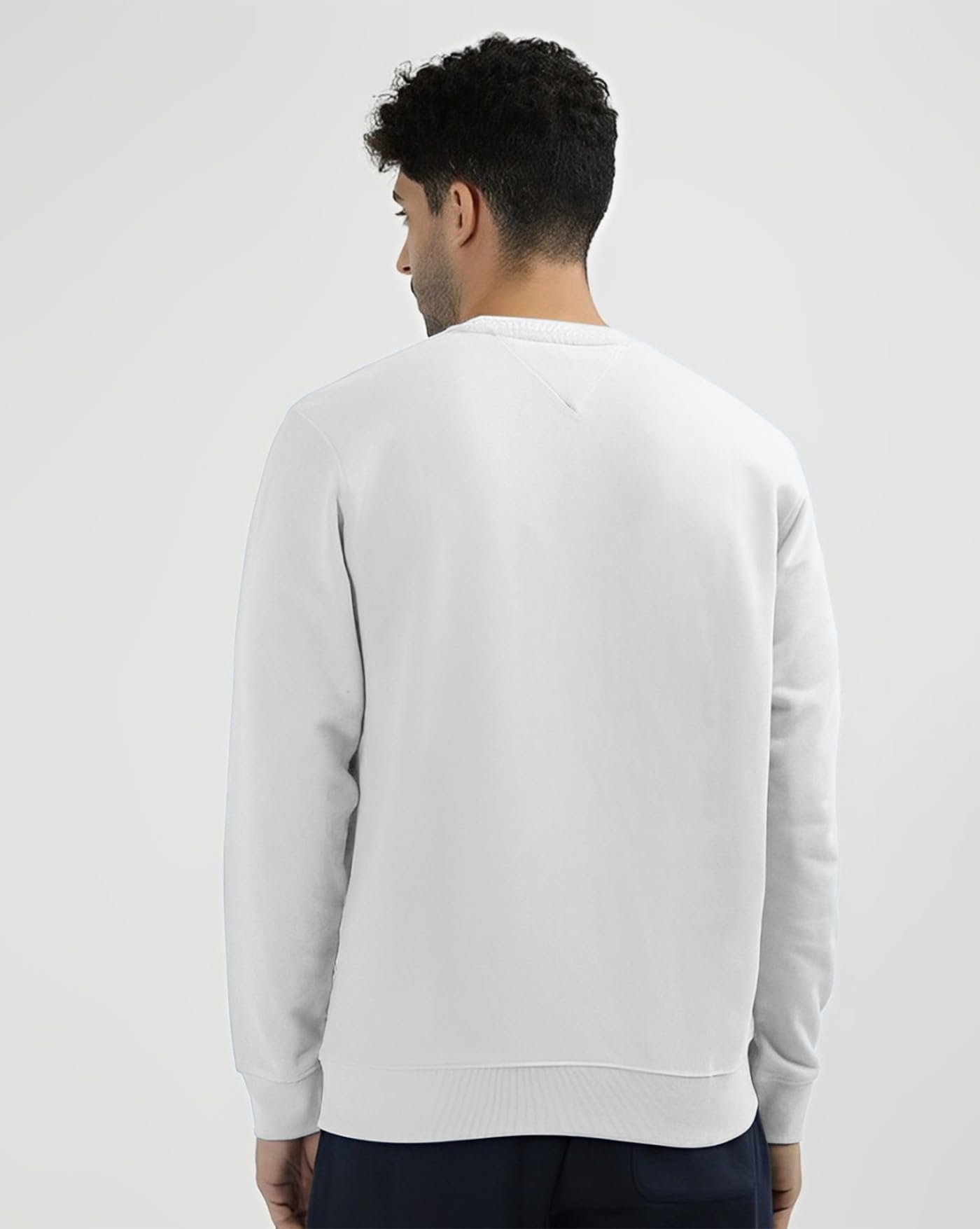 AUSK Men Sweatshirt || Oversized Loose Fit Fleece Sweatshirts for Man White - Image 4