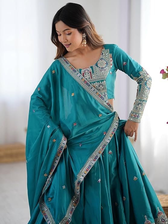 TILKI FASHION Traditional Lehenga Choli semistiched lengha choli with beautiful design Embrodery Work Lengha Choli Set - Image 2