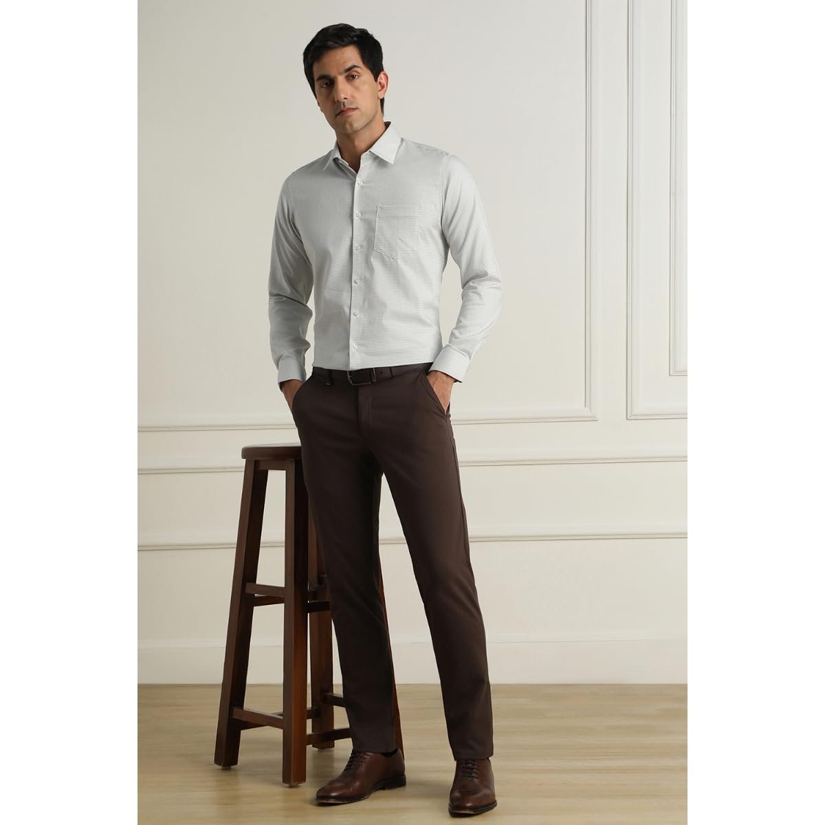 Van Heusen_Mens__Shirt_(VHSFMSLB354433_Beige_42) - Image 6