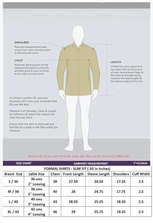 YOUNG & FORMALS by CAMBRIDGE Men's Slim Fit Solid Formal Shirt | Full Sleeves Spread Collar | Structure Pattern | Premium Polyester Cotton Blend | Classic Business & Office Wear | Lavender | 36 - Image 5