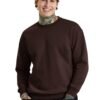 LEOTUDE Regular Fit Stylish Loopknit Sweatshirt for Men's (W11_Brown_P_Brown_S)