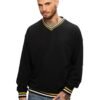 The Souled Store Originals : Tawny Men and Boys Long Sleeves V Neck Cotton Blend Oversized Sweatshirts