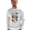 AUSK Men Sweatshirt || Oversized Loose Fit Fleece Sweatshirts for Man White