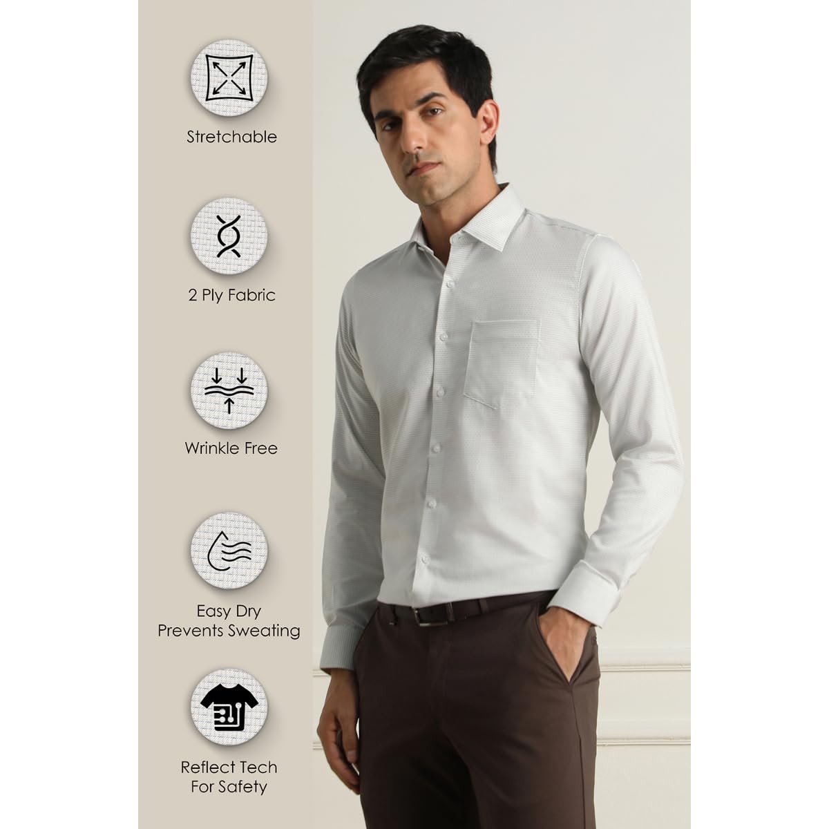 Van Heusen_Mens__Shirt_(VHSFMSLB354433_Beige_42) - Image 7