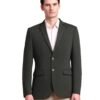 Arrow Men's Solid Full Sleeves Regular Fit Notch Lapel Collar Polyester Blazer Olive