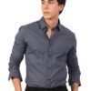Pinkmint Men's Regular Fit Soft Cotton Blend Casual Combo Shirt with Pocket Design & Spread Collar Full Sleeves Formal Shirt Grey