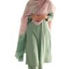 GoSriKi Women's Rayon Viscose Solid Straight Kurta with Pant & Dupatta (Paradise Pista-GS_S_Pista_Small)