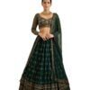 Aika Creation Women's Chinon Embroidered Semi-Stitched Lehenga Choli Green Vally LH