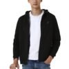 Allen Solly Men's Sweatshirt with Hoodie (ASSTQRGFT10876_Black_L)