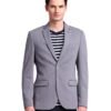 Arrow Men's Solid Full Sleeves Regular Fit Notch Lapel Collar Polyester Blazer Grey