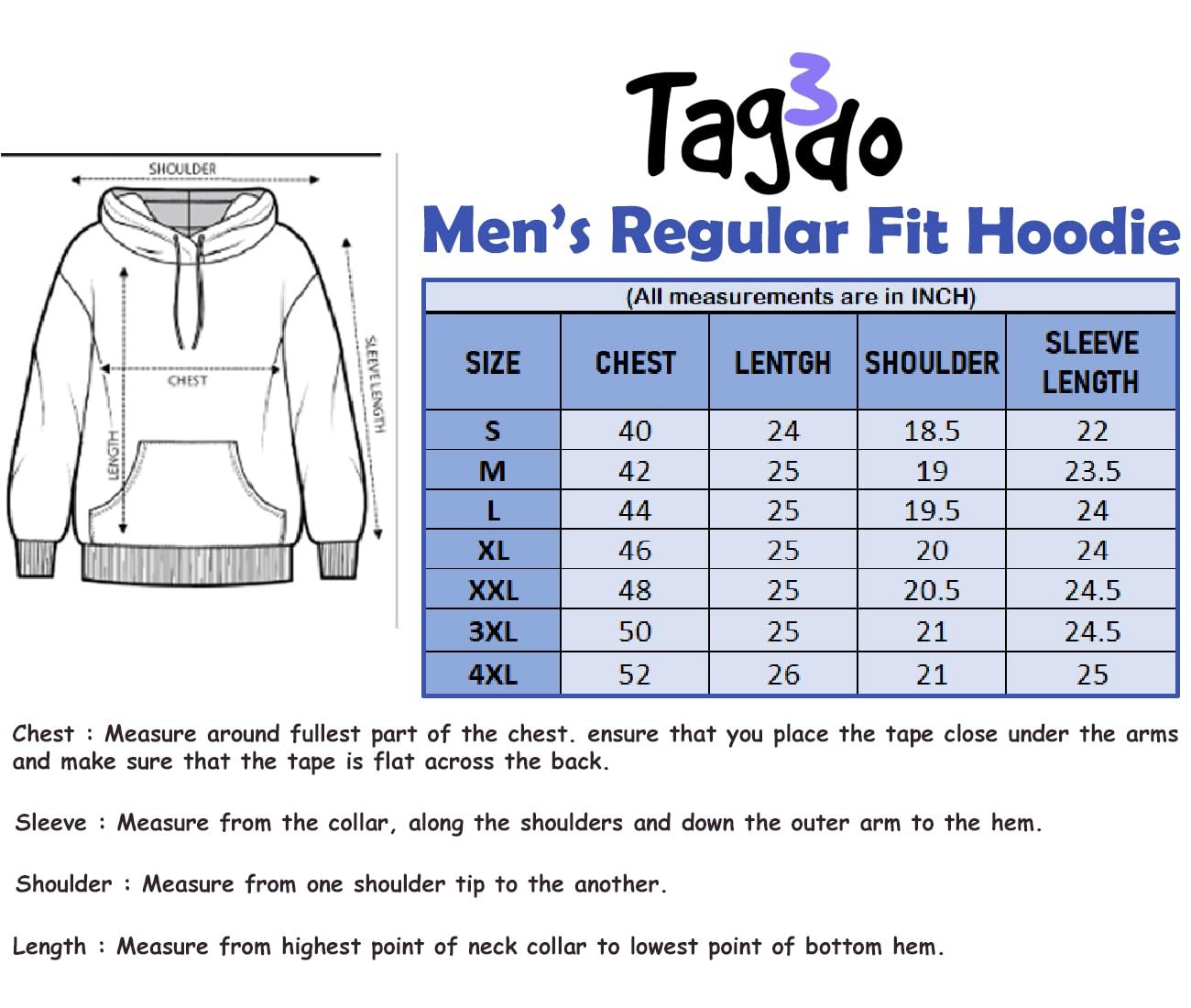 TAGDO® Men's Casual Woolen Hoodie with Cartoon Print | Hoodie for Man (Bull-HDY-2044-Dark Green-XXL) - Image 2