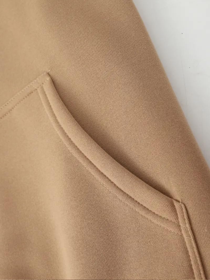 TagasMen's Hoodie with USA Print, Kangaroo Pocket and Drawstring Detail || Sweatshirt for Mens || Men Hoodies || hoodis||(MH-8015) Brown - Image 4