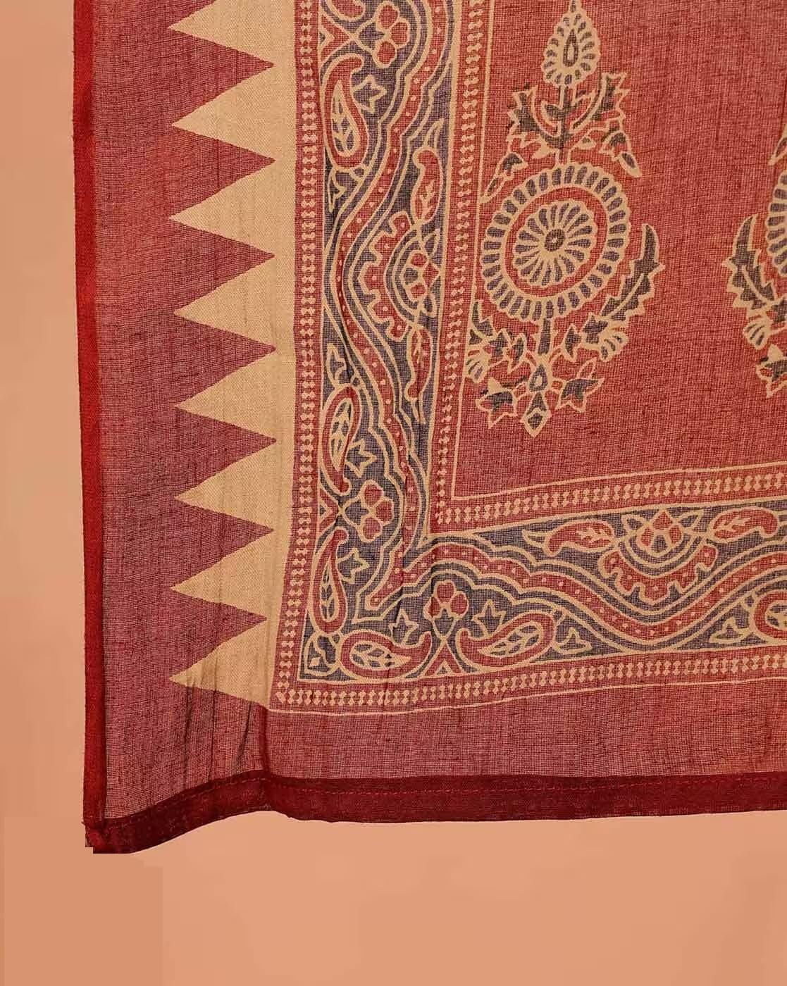 KLOSIA Women Printed Kurta and Pant Set with Dupatta (in, Alpha, XL, Red) - Image 5