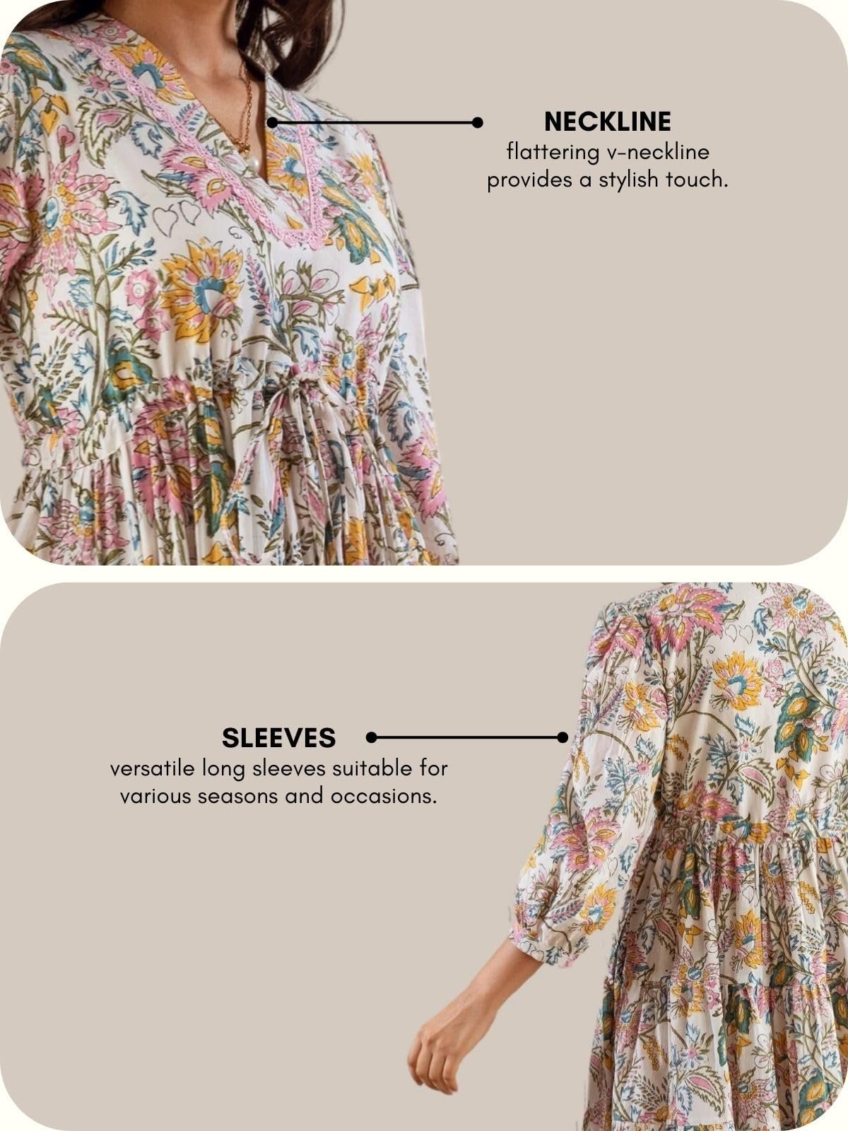 GRECIILOOKS Dress for Women Stylish | One Piece Dress for Women Long | Women Dress | Long Dress for Women | Maxi Dress for Women (in, Alpha, M, Regular, Multicolor) - Image 4