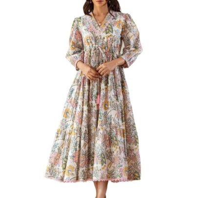 GRECIILOOKS Dress for Women Stylish | One Piece Dress for Women Long | Women Dress | Long Dress for Women | Maxi Dress for Women (in, Alpha, M, Regular, Multicolor)