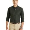 Symbol Premium Men's Stylish Solid All Day Fresh Buttondown Casual Shirt - Regular Fit | Plain | Full Sleeve | Cotton Semi Formal Wear (Available in Plus Size & Combo Pack) (Dark Green_Small)