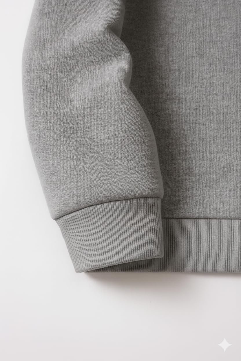 Mack Jonney Men’s Fleece Half-Zip Melange Color High Neck Sweatshirt | Warm & Stylish Winter Wear -M4593 - Image 5