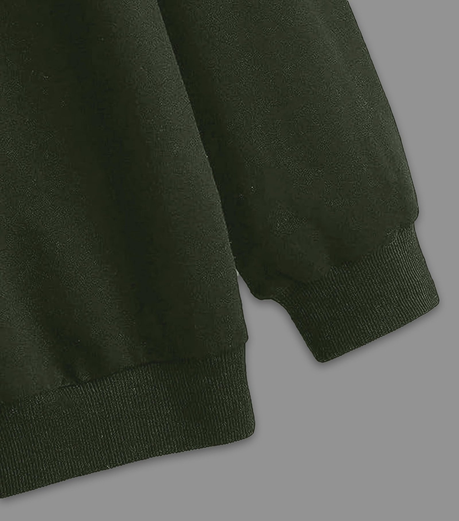 Mack JONNEY Olive Solid Round Neck Cotton Fleece Regular Fit Sweatshirt for Men-VMACK639179 (Medium) - Image 3