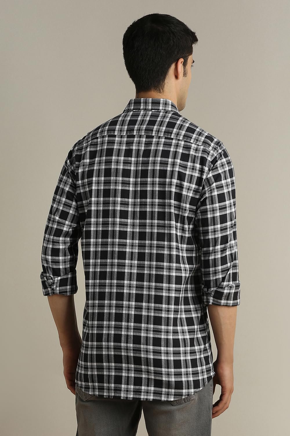 Peter England Slim Fit Dupplin Checkered Shirt for Men – Full Sleeves | Cotton | Smart & Stylish - Image 6