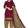 Merira Women's Wine Cotton Printed Readymade Patiala Salwar Suit (Ready to Wear-VSRW4005-XXL)