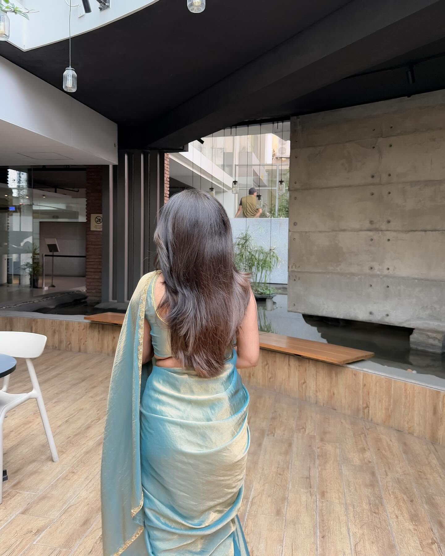 Sidhidata Women's Soft Fandy Silk Saree With Hand Work Lace Boarder & Comes With Unstitched Blouse Piece (Chhaava) (V Sky Blue) - Image 7