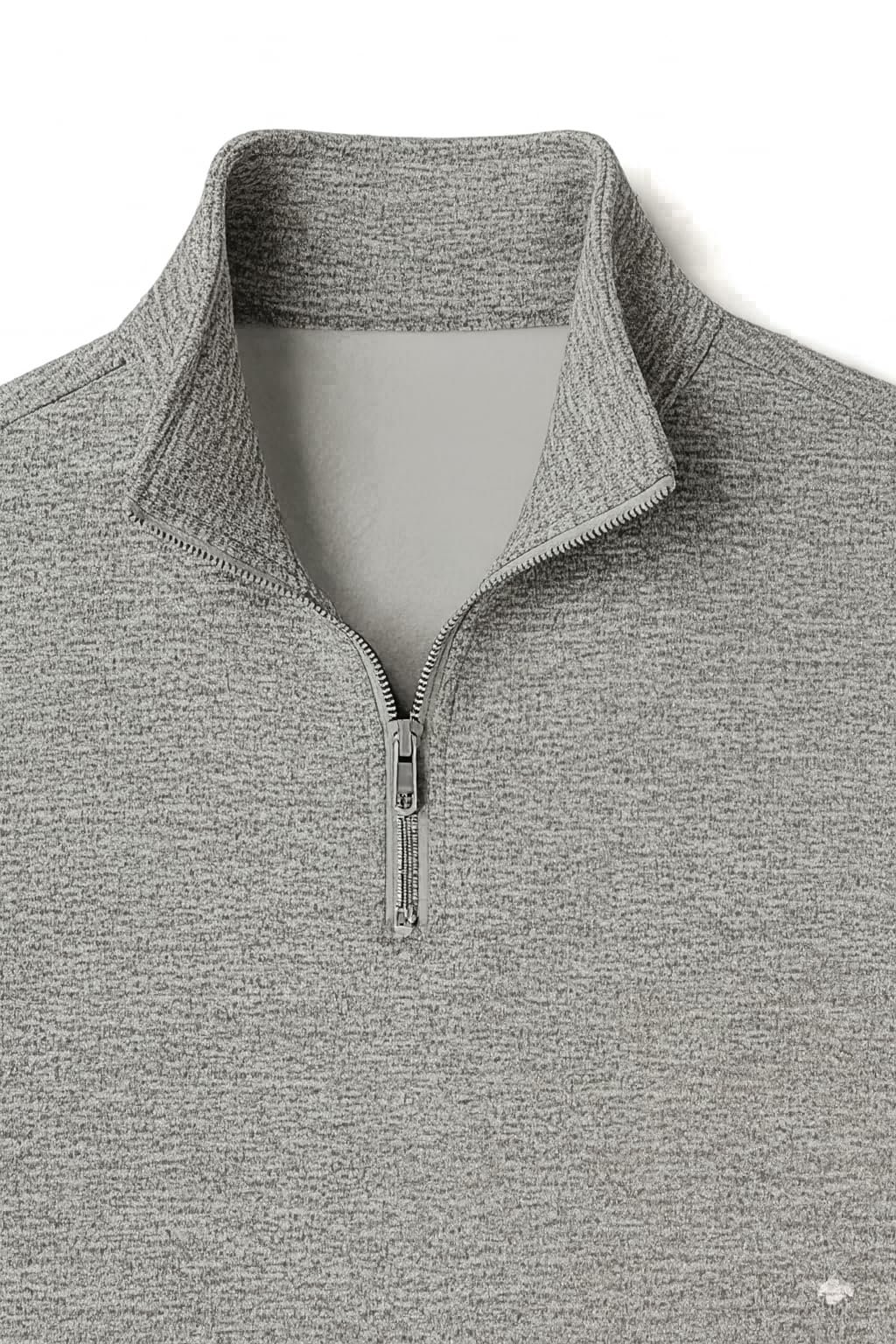 Mack Jonney Men’s Fleece Half-Zip Melange Color High Neck Sweatshirt | Warm & Stylish Winter Wear -M4593 - Image 4