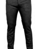Mehrang Men's Slim Fit Casual Mid Rise Trousers, Black, Cotton Blend, Side Pockets (in, Numeric, 32, Regular, Black)