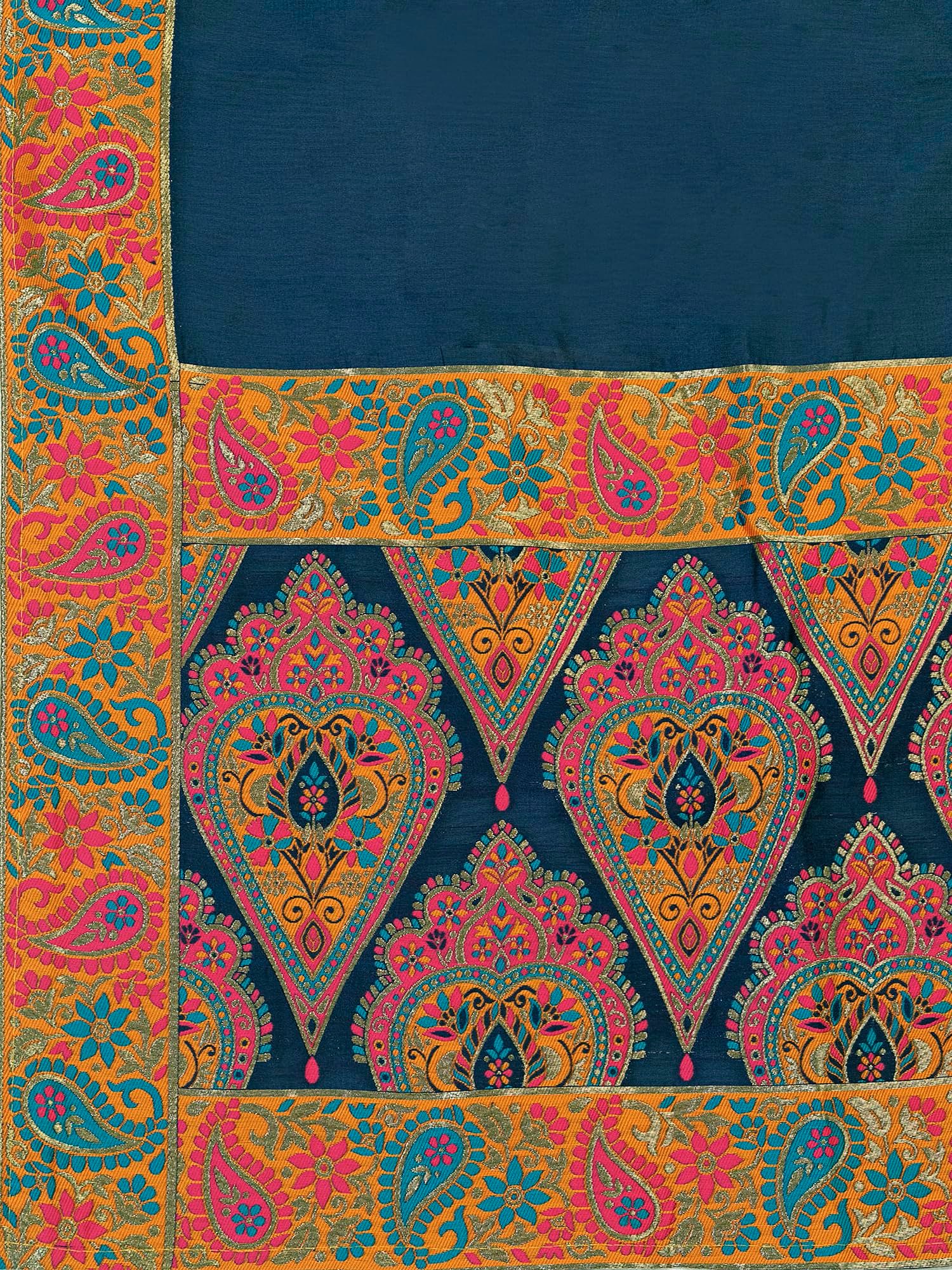 PURVAJA Women's Jacquard Semi-Stitched Lehenga choli (Nisva-Rama_Free Size) - Image 2