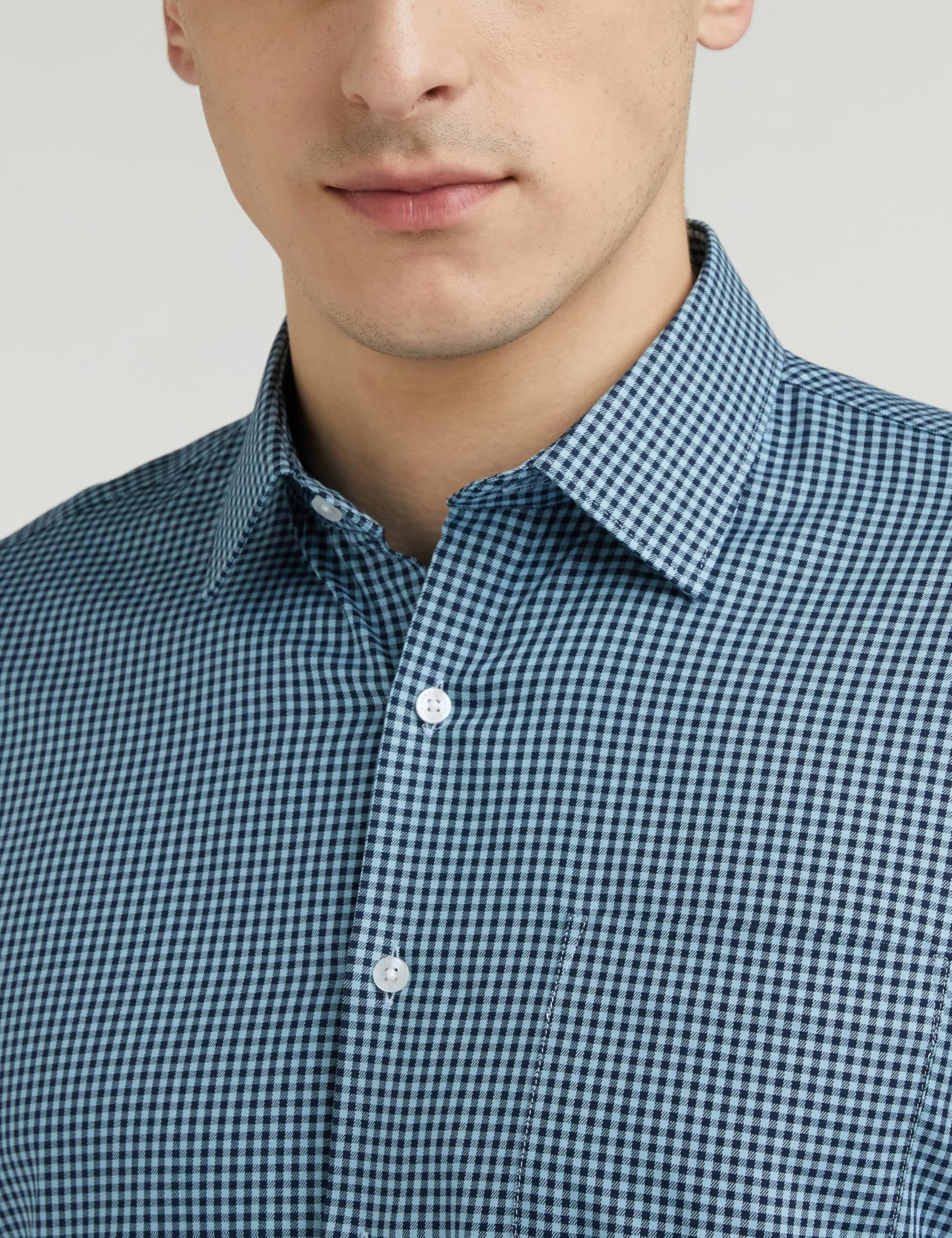 Van Heusen Men's Cotton Slim Fit Shirt (VHSFFSLBP63864_Dark Blue 42) - Image 4