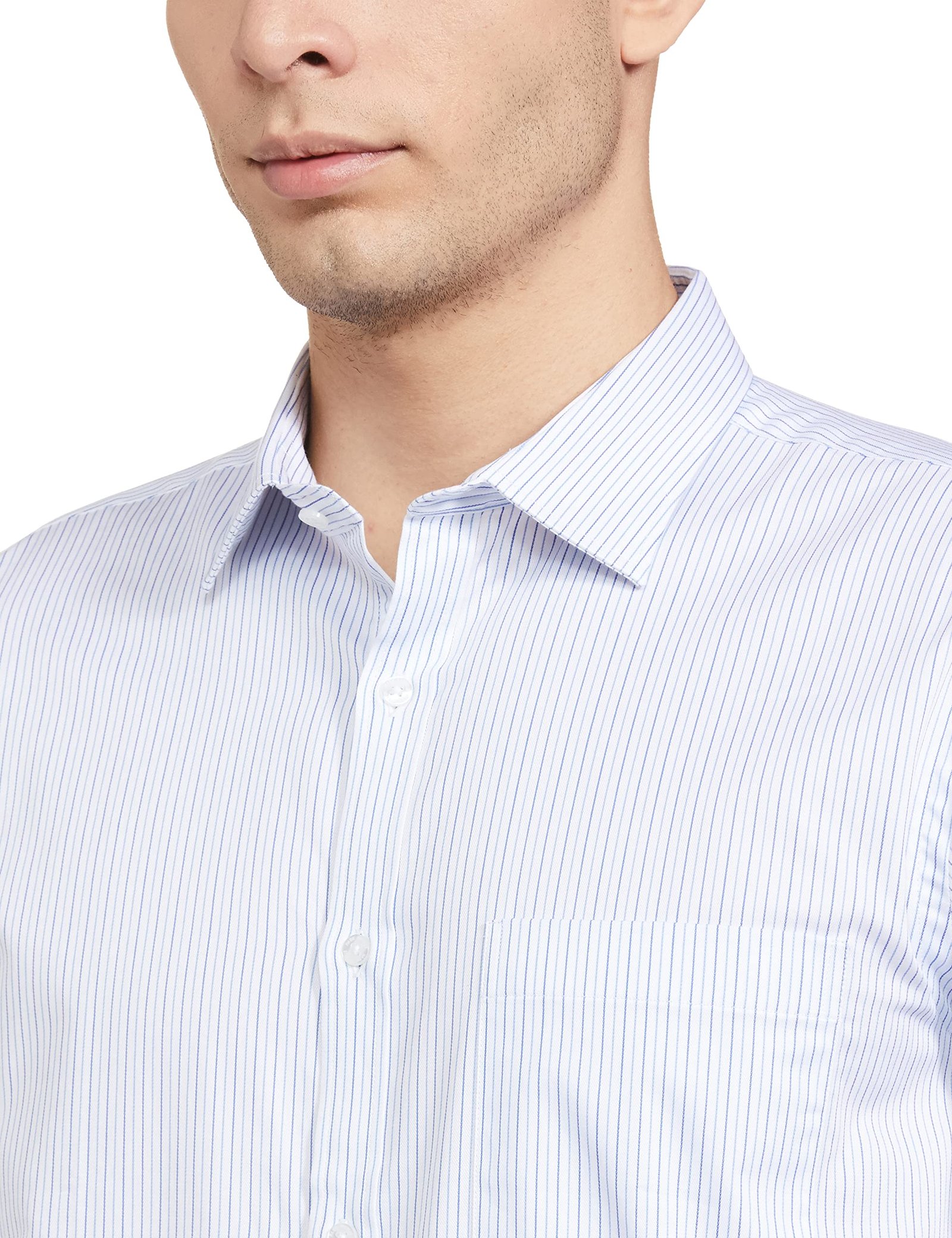 PARK AVENUE Men's Slim Shirt (PMSX16672-B4_Medium Blue 2XL) - Image 4
