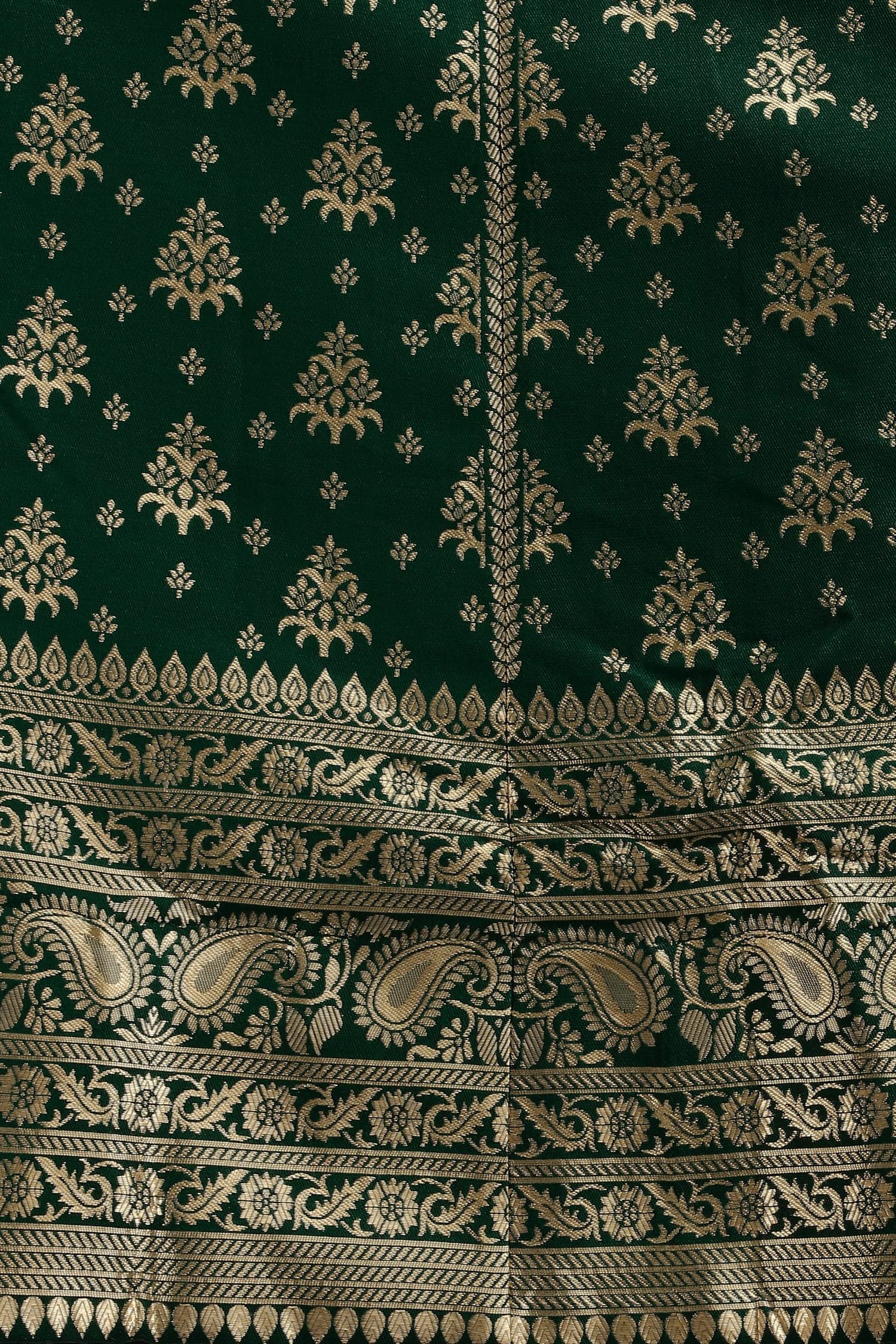 PURVAJA Women's Jacquard Semi-Stitched Lehenga choli (Trisha-D-Green_Green_Free Size) - Image 2