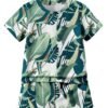Fashion Dream Boys Lycra Printed Co-ord Set|Boys Combo Set|Printed Clothing Set (FD.OMBCMB00146 GRN 1Y_Green_1 Yrs)